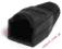 Gumowa osłona wtyku 8p8c RJ45 czarna - 10 sztuk
