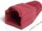 Gumowa osłona wtyku 8p8c RJ45 czerwona - 10 sztuk