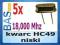 Kwarc niski 18,000 MHZ HC49 _ 5 sztuk