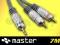Kabel MASTER mały Jack 3,5st - 2RCA chinch 7M FV