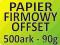 PAPIER FIRMOWY OFFSET A4 500 szt 90g Pełny kolor