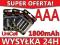 4 AKUMULATORKI AAA R3 1800 mAh UniCell BATERIE