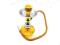 Żółta fajka wodna szklana shisha szisza zestaw