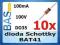 Dioda Schottky BAT41 100mA 100V DO35 ___10 sztuk