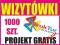 WIZYTÓWKI 1000 sztuk + PROJEKT ulotki druk OKAZJA