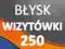 Wizytówki folia błysk 250szt laminowane -PRESTIŻ-