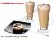 Szklanki LATTE MACCHIATO + Łyżki deserowe kpl.6szt