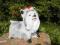 Pies Jork M. Siwy do ogrodu(wys.ok.21cm )Figury