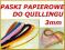 Paski do quillingu 3mm 100szt cienkie quilling