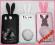 RABBIT krolik HTC G10 Desire HD 9191 GREY szary