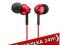 SŁUCHAWKI DOKANAŁOWE SONY MDR-EX110LPR CZERWONE