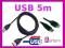 PC46 KABEL USB 5m PRZEDLUZACZ MESKO-ZENSKI USB 2.0