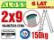 DRABINY drabina aluminiowa 2x9 ALOSS + HAK GRATIS