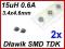 Dławik SMD 15uH 0.6A TDK 3.4x4.6mm [2szt] #B060