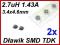 Dławik SMD 2.7uH 1.43A TDK 3.4x4.6mm [2szt] #B061