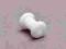 Kolczyk tunel piercing silikon biały white 4mm