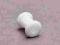 Kolczyk tunel piercing silikon biały white 5mm