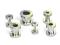 Kolczyk tunel plug piercing stal komplet 6szt