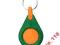 Brelok z żetonem do koszyka zielony pomarańczowy