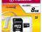 TRANSCEND microSD 8GB Class4 + adapter