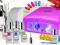 ZESTAW DO HYBRYDY 7x LAKIER USA UV LED LAMPA KOLOR