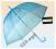 PARASOL PRZEŹROCZYSTY NIEBIESKI