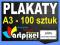 Plakat Plakaty | 130g | A3 100szt. | F-VAT | _24h_