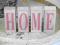 *dekomotyw* Napis HOME drewno kostki retro róż *dekomotyw* Napis HOME drewno kostki retro róż