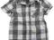 H&amp;M FAJNA KOSZULA SZARO-BIAŁA W KRATĘ r.140