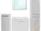 MEBLE ŁAZIENKOWE szafki regał lustro BIAŁY LAKIER