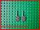 Lego 3962b krótkofalówka ciemnoszara 2szt.