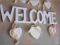 Zawieszka napis litery WELCOME shabby chic drzwi