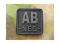 JTG - Naszywka 3D - Grupa Krwi AB- (neg) Duża - Bl