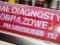 Oddział diagnostyki.Tabliczka  jak z PRL
