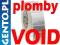 Etykiety plomby VOID foliowe srebrne 40x20