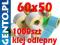 Etykiety termiczne białe 60x50 klej odlepny