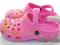 ATLETICO hz-601 fuksia clogsy KLAPKI dziecięce 35
