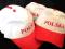 10 CZAPEK KIBICA Z NADRUKIEM 'POLSKA' Z DASZKIEM