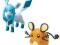 POKEMONY - komplet figurek J - Dedenne, Glaceon