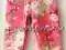 Legginsy treginsy jeansy w kwiaty róże 98-104