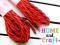 SZNUREK PAPIEROWY PLECIONY RED CZERWONY 1m/7mm