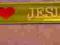 Samozaciskowa żółta opaska na rękę I LOVE JESUS