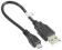 AH2 NOWY CZARNY KABEL USB AM-micro USB MIKRO 0.25M