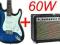 GITARA ELEKTRYCZNA +WZMACNIACZ 60W- 9 KOLORÓW+AKCE