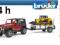 Bruder 02924 Jeep Wrangler z lawetą + miniład. CAT