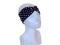 opaska - turban , czarna w kropki , dzianina