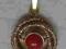 Art Deco wisiorek z koralem Amerikaner A*D, double