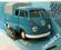 NIEBIESKI VOLKSWAGEN BUS PICK UP PAKA 1:34 WELLY