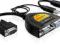 DELOCK Adapter VGA-&gt;2xVGA+zasilanie USB+USB(AF)