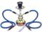 SHISHA FAJKA WODNA KAMELEON 2 WĘŻE 26CM